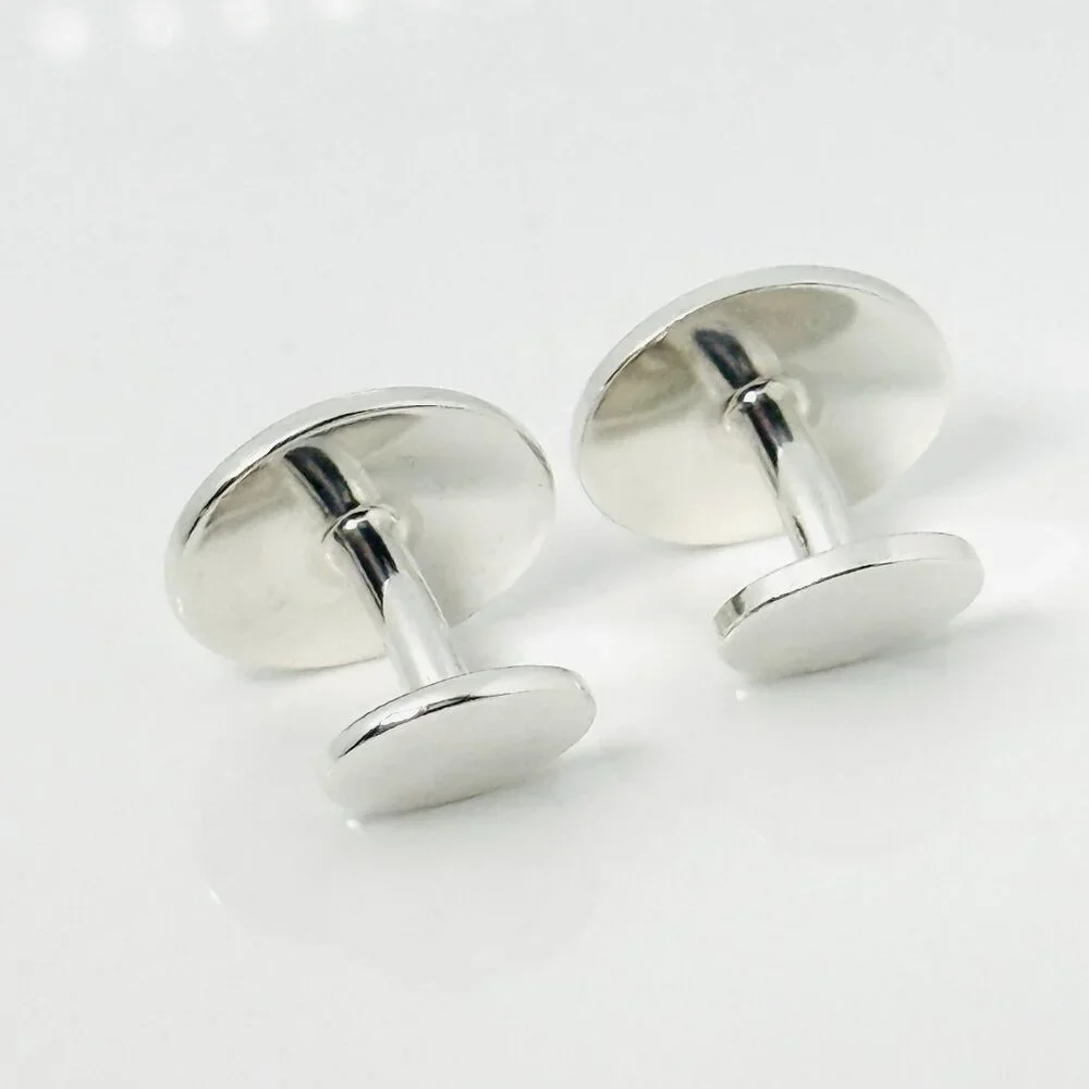 Please Return to Tiffany Oval Cufflinks in Sterling Silver